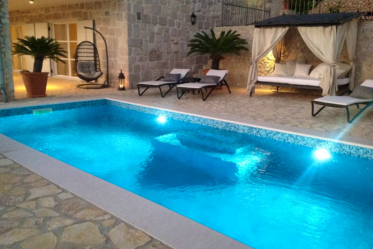 Spacious terrace with swimming pool and sun deck