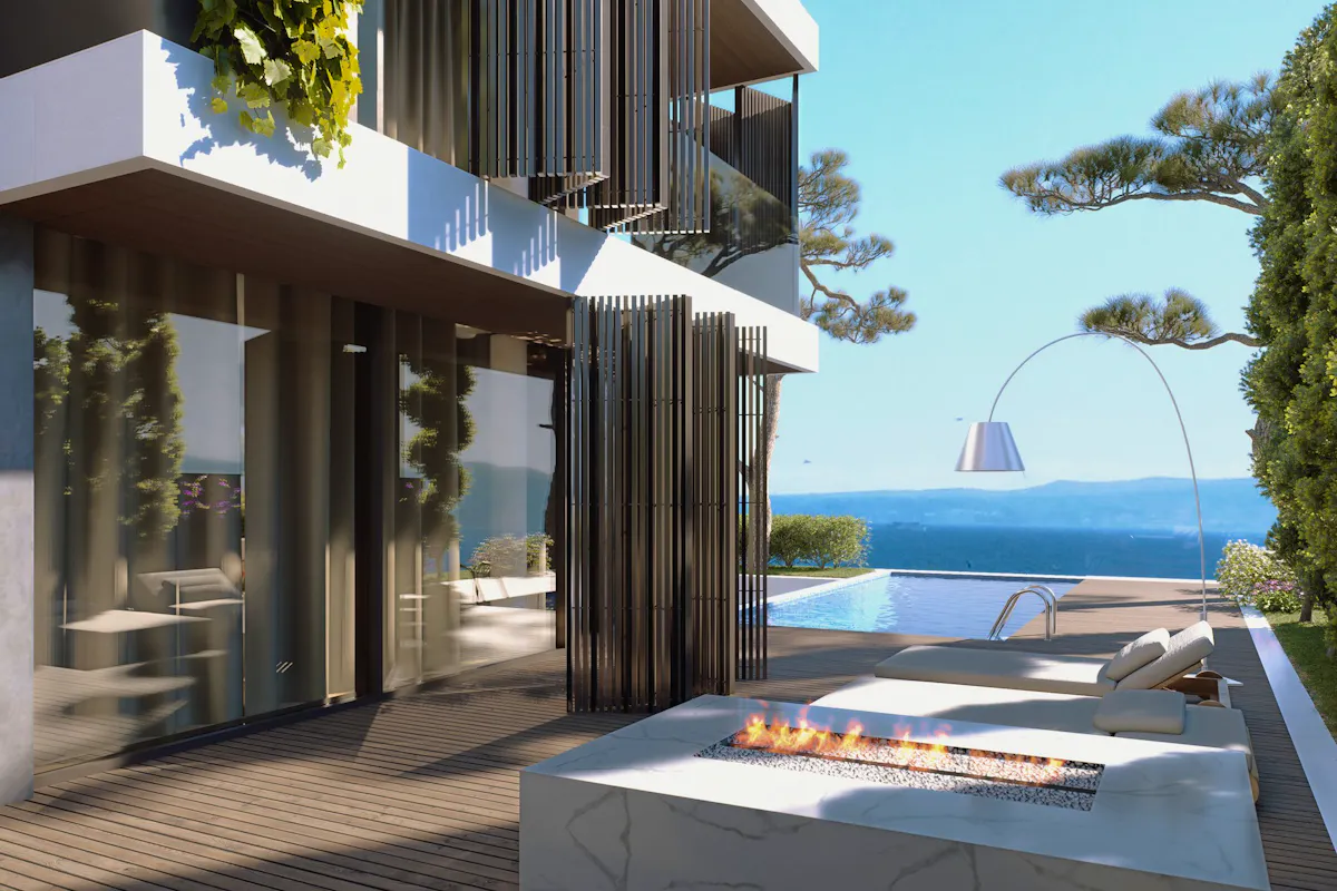 Luxury apartments with swimming pool and sea view in Split